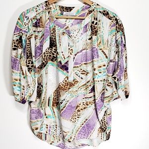 Jennifer Lopez JLO Blouse Doleman Sleeve Size M